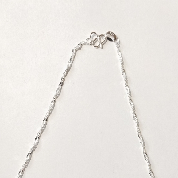 Rose Quartz Sterling Silver Plated Chain Necklace - Picture 4 of 4